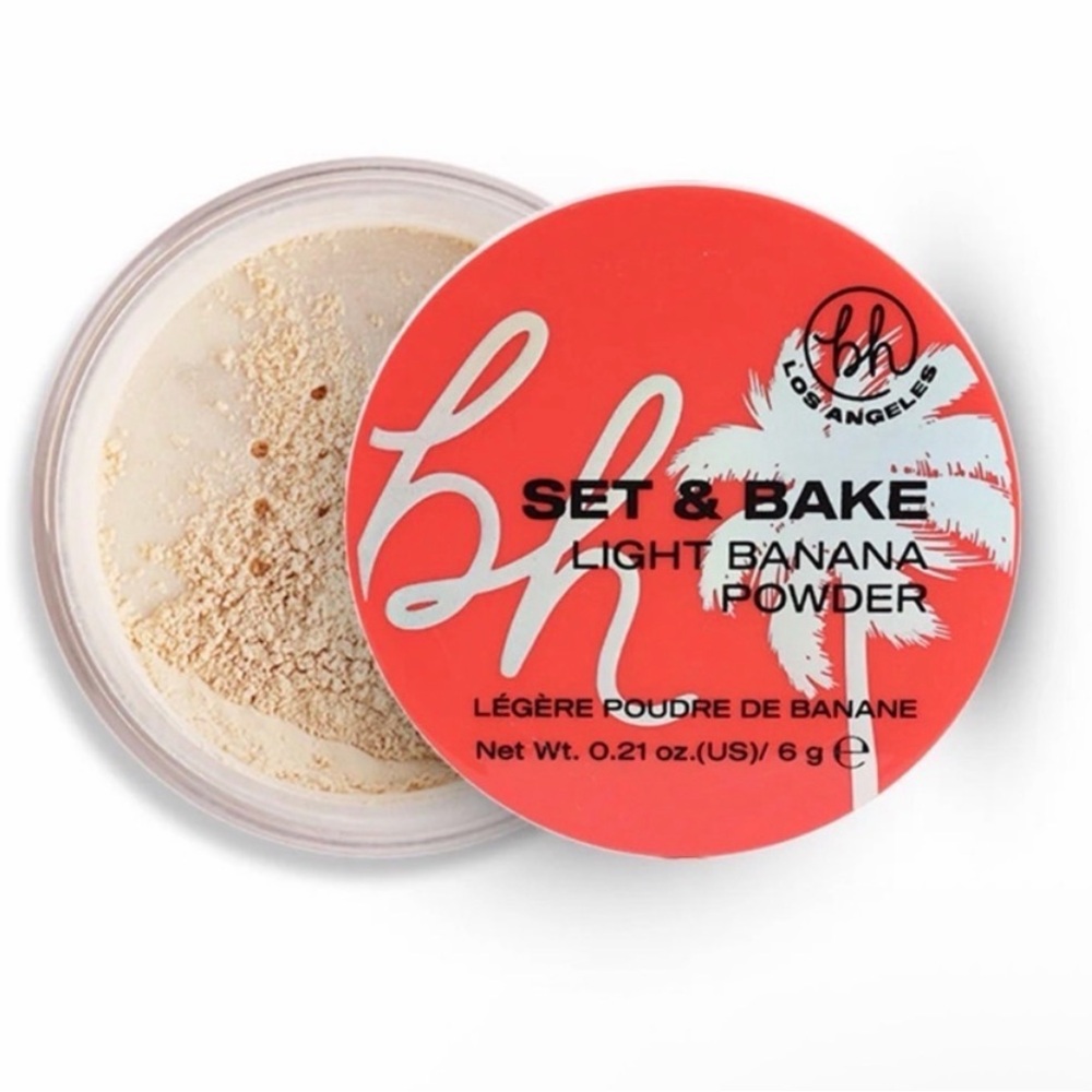 BH Cosmetics Set & Bake Light Banana Powder - Red and Cream